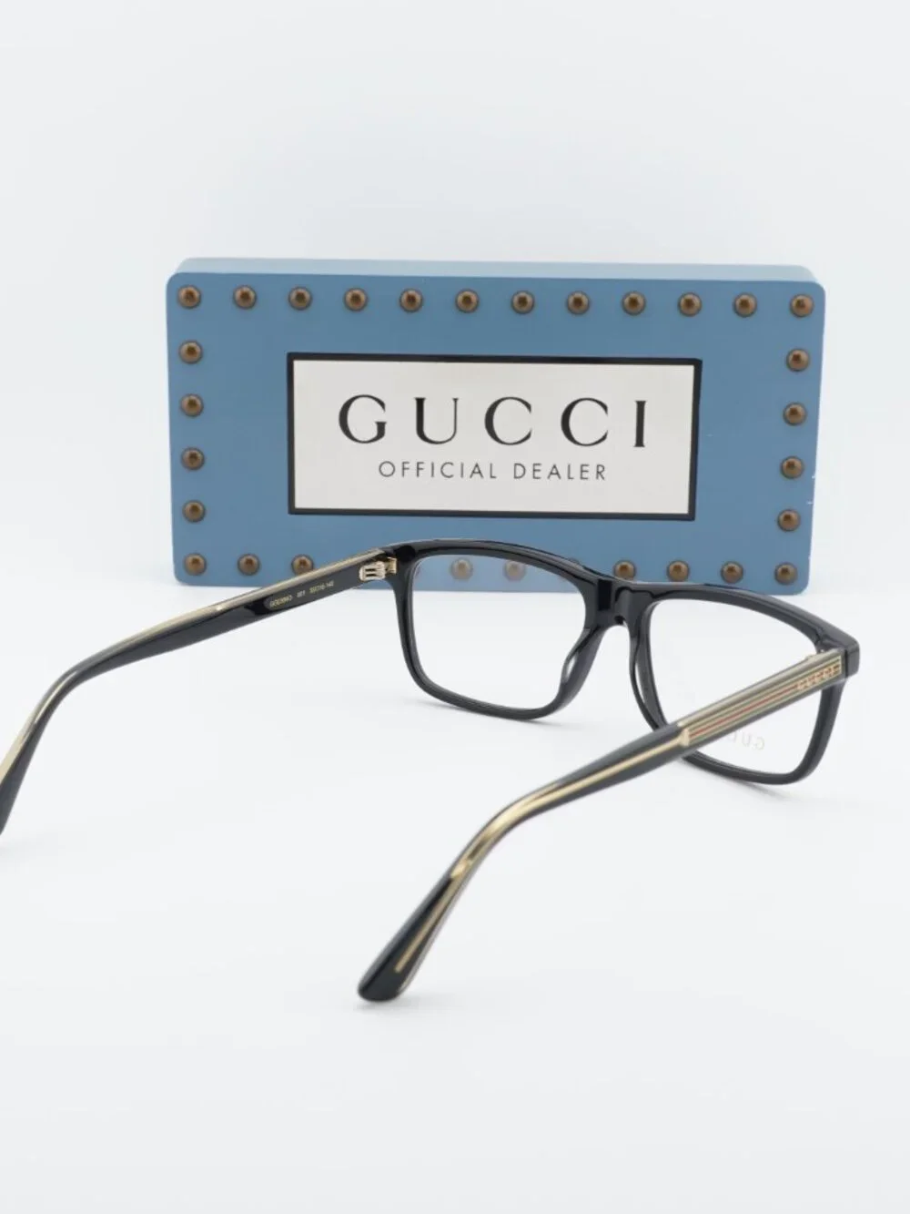 Gucci GG0384O 001 Rectangle Eyeglasses - Black 55mm